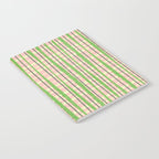 Retro Picnic Plaid Pattern in Light Green and Pink Notebook Gallery Image 2