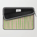 Retro Picnic Plaid Pattern in Light Green and Pink Laptop Sleeve Gallery Image 2