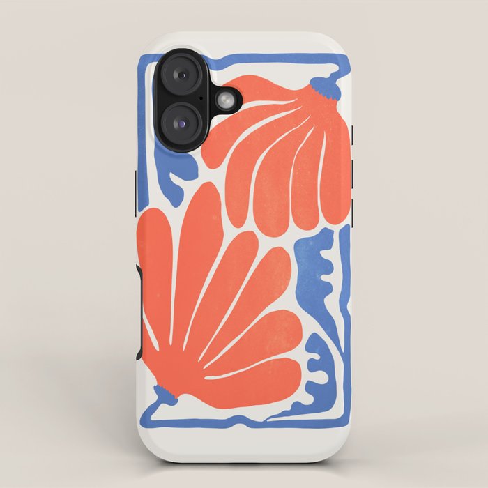 Coral Flowers & Ferns iPhone Case Gallery Image 1