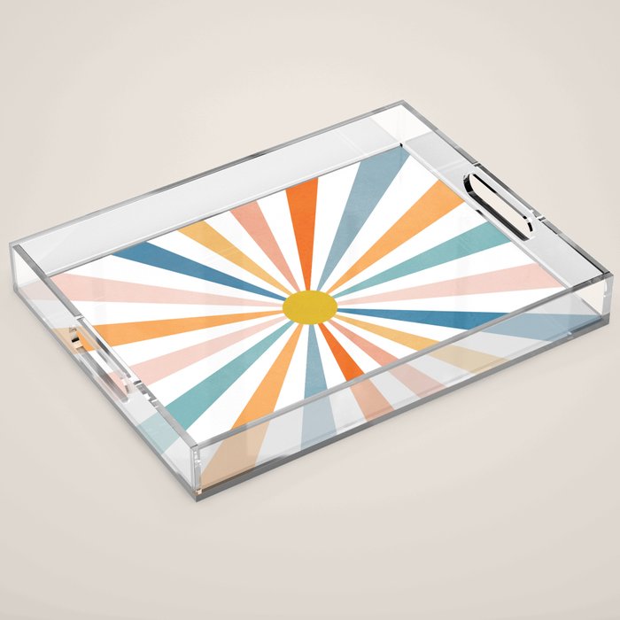 Sun Retro Art V Acrylic Tray Gallery Image 1