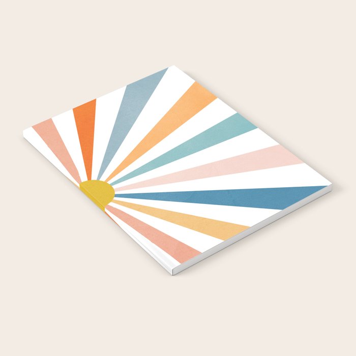 Sun Retro Art V Notebook Gallery Image 2