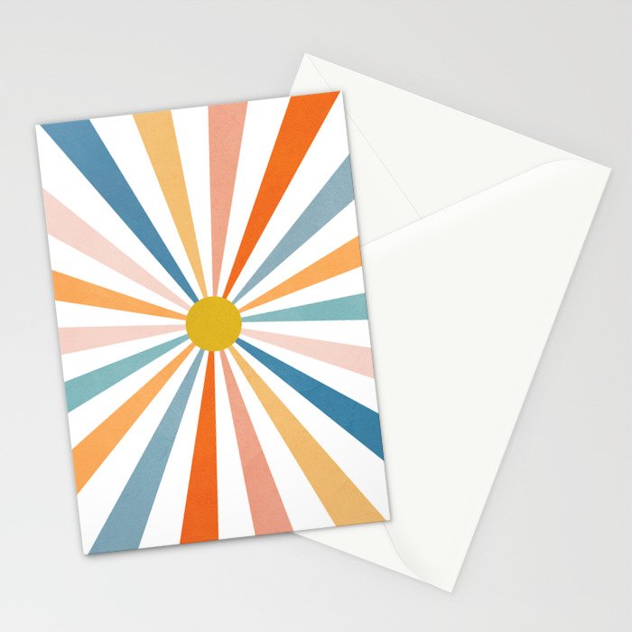 Sun Retro Art V Stationery Card Gallery Image 2