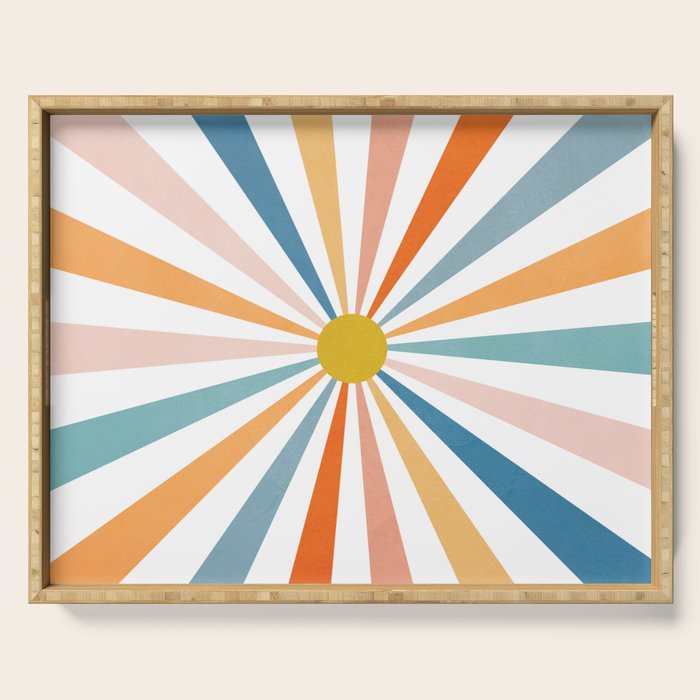 Sun Retro Art V Serving Tray Gallery Image 1