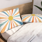 Sun Retro Art V Pillow Sham Gallery Image 2