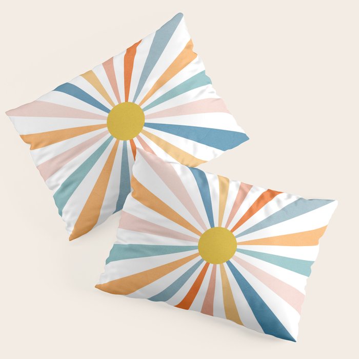 Sun Retro Art V Pillow Sham Gallery Image 3