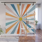 Sun Retro Art V Wall Mural Gallery Image 1