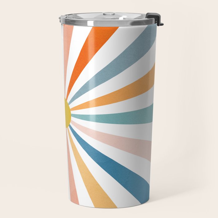Sun Retro Art V Travel Mug Gallery Image 2