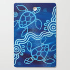 Authentic Aboriginal Artwork - 2 Turtles  Cutting Board Gallery Image 1