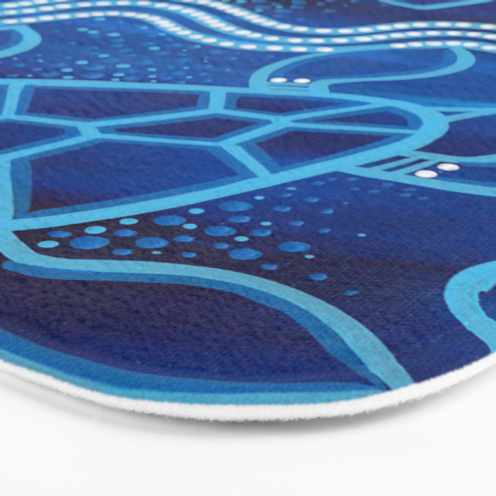 Authentic Aboriginal Artwork - 2 Turtles  Bath Mat Gallery Image 3