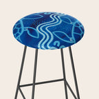Authentic Aboriginal Artwork - 2 Turtles  Stool Gallery Image 2
