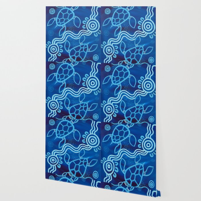 Authentic Aboriginal Artwork - 2 Turtles  Wallpaper Gallery Image 2