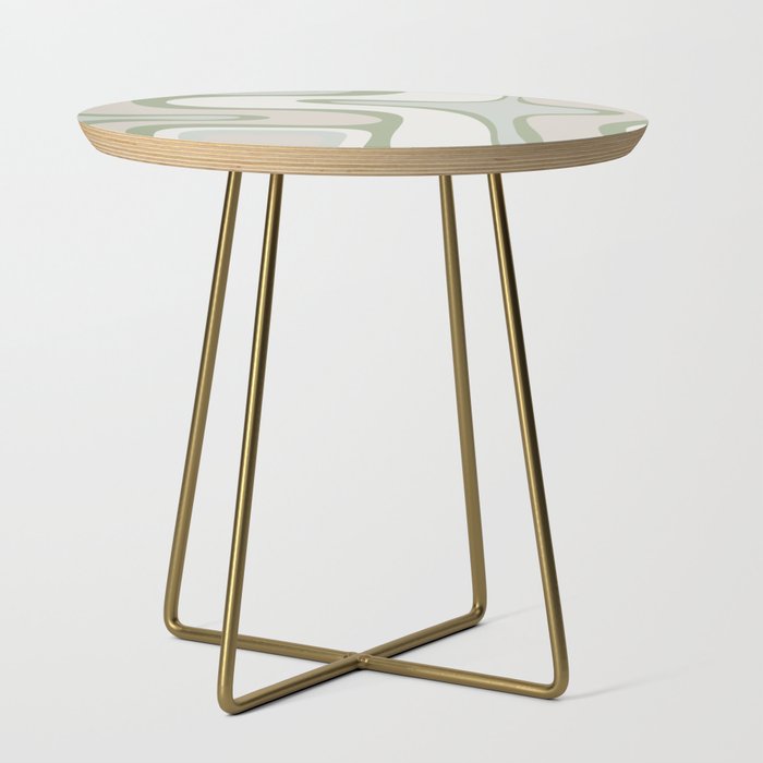 Mid Century Modern Sage Green Copacetic Retro Abstract Side Table Gallery Image 1