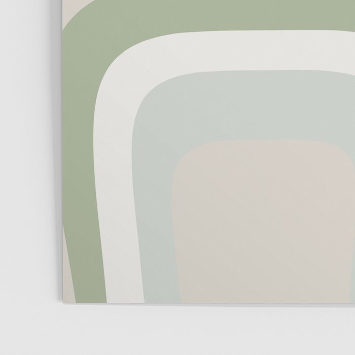 Mid Century Modern Sage Green Copacetic Retro Abstract Poster Gallery Image 3