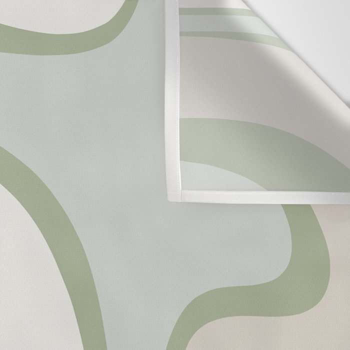 Mid Century Modern Sage Green Copacetic Retro Abstract Wall Tapestry Gallery Image 3