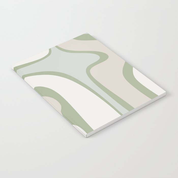 Mid Century Modern Sage Green Copacetic Retro Abstract Notebook Gallery Image 2