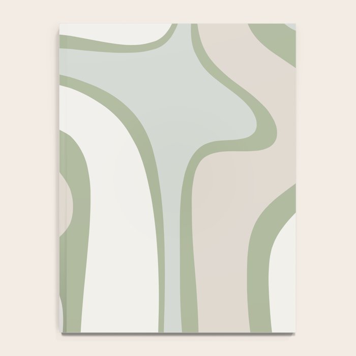 Mid Century Modern Sage Green Copacetic Retro Abstract Notebook Gallery Image 4
