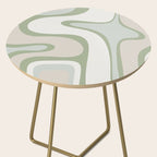 Mid Century Modern Sage Green Copacetic Retro Abstract Side Table Gallery Image 2