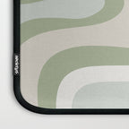 Mid Century Modern Sage Green Copacetic Retro Abstract Laptop Sleeve Gallery Image 3