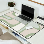 Mid Century Modern Sage Green Copacetic Retro Abstract Desk Mat Gallery Image 2