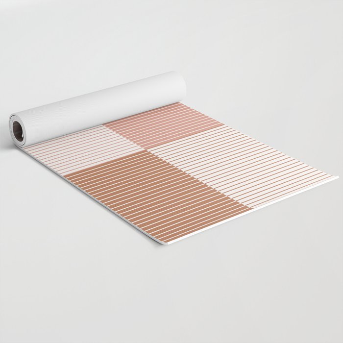 Color Block Line Pattern V Yoga Mat Gallery Image 2