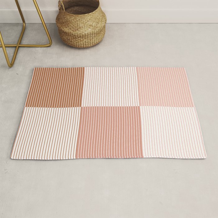 Color Block Line Pattern V Rug Gallery Image 1