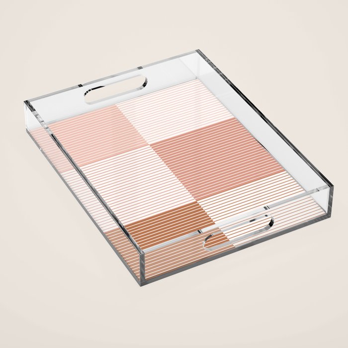 Color Block Line Pattern V Acrylic Tray Gallery Image 1