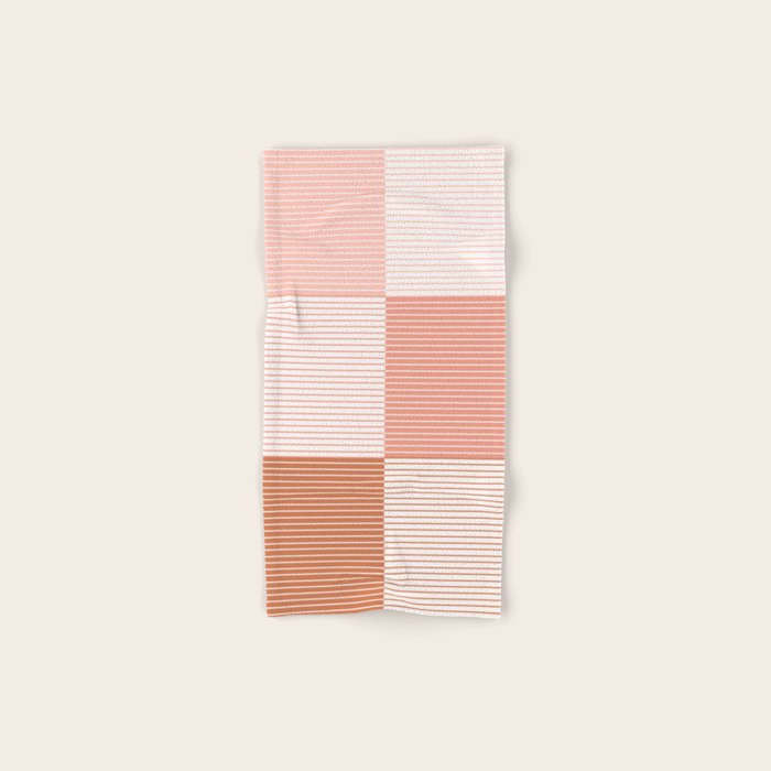 Color Block Line Pattern V Bath Towel Gallery Image 1