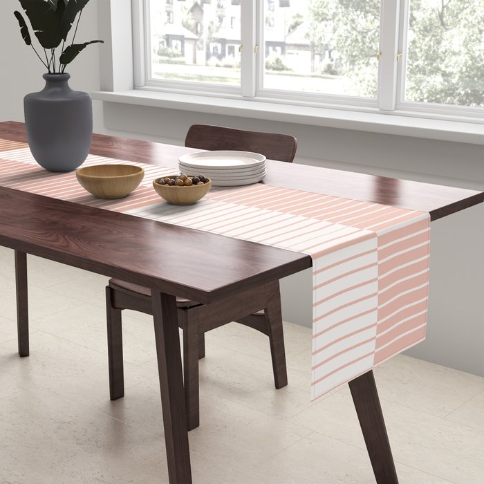 Color Block Line Pattern V Table Runner Gallery Image 2