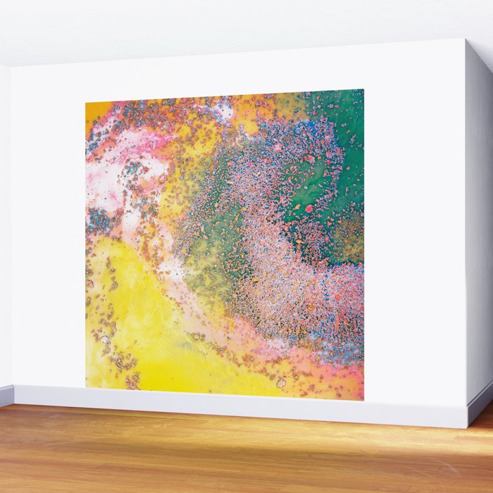 Random Bliss, Abstract Graphic Digital Art, Resin Art Painting Colorful Eclectic Bohemian Wall Mural Gallery Image 2