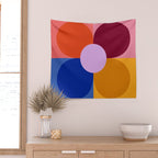 Color Block Bloom Wall Tapestry Gallery Image 2