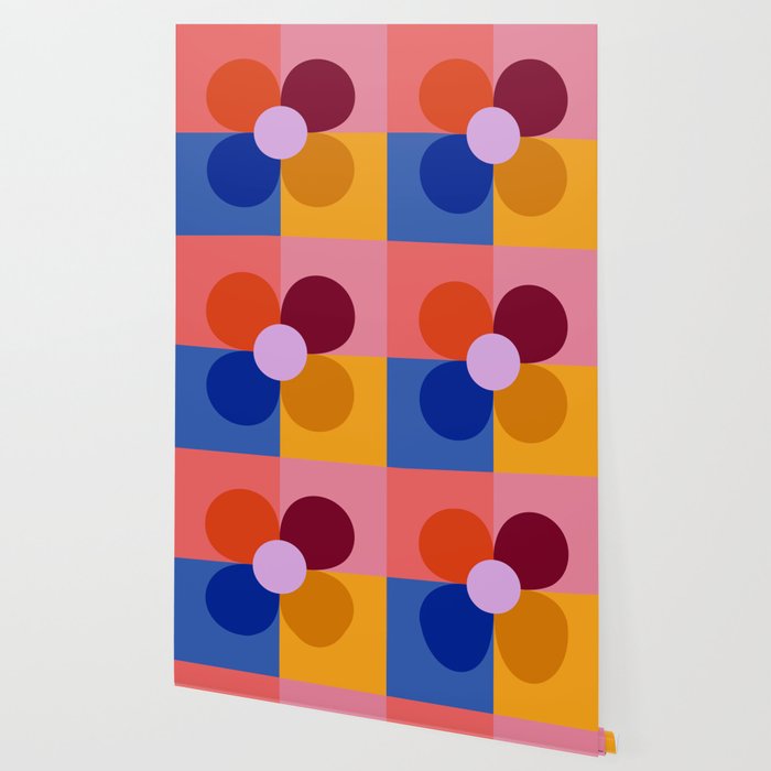 Color Block Bloom Wallpaper Gallery Image 2