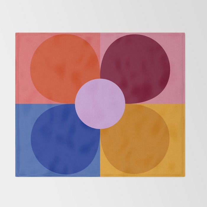Color Block Bloom Throw Blanket Gallery Image 2