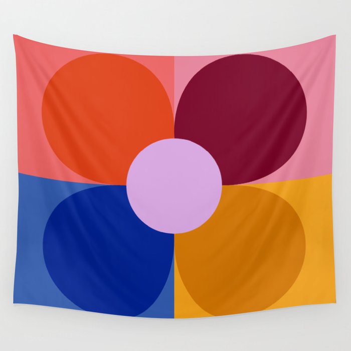 Color Block Bloom Wall Tapestry Gallery Image 4