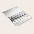 Black and White Ocean Photography, Grey Neutral Seascape Photo, Gray Sea Waves Coastal Picture Notebook Gallery Image 3