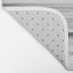 Black and White Ocean Photography, Grey Neutral Seascape Photo, Gray Sea Waves Coastal Picture Bath Mat Gallery Image 2