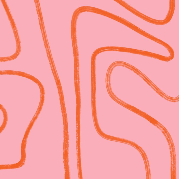 Abstract Line Pink and Orange Coffee Mug Gallery Image 2