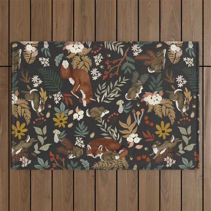 Animals winter wild nature 63B Outdoor Rug Gallery Image 1