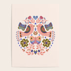 Folk Birds - Vintage Color Poster Gallery Image 4