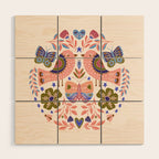 Folk Birds - Vintage Color Wood Wall Art Gallery Image 1