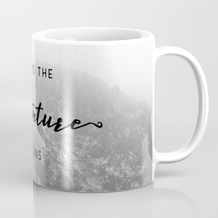 And So The Adventure Begins - Snowy Mountain Coffee Mug Gallery Image 1
