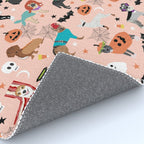 Dogs halloween costumes cute pumpkin ghost skeleton witch trick or treat Rug Gallery Image 4