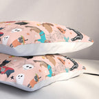 Dogs halloween costumes cute pumpkin ghost skeleton witch trick or treat Pillow Sham Gallery Image 3