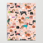 Dogs halloween costumes cute pumpkin ghost skeleton witch trick or treat Notebook Gallery Image 4