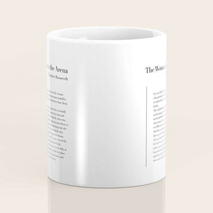 The Woman in the Arena by Theodore Roosevelt Coffee Mug Gallery Image 4