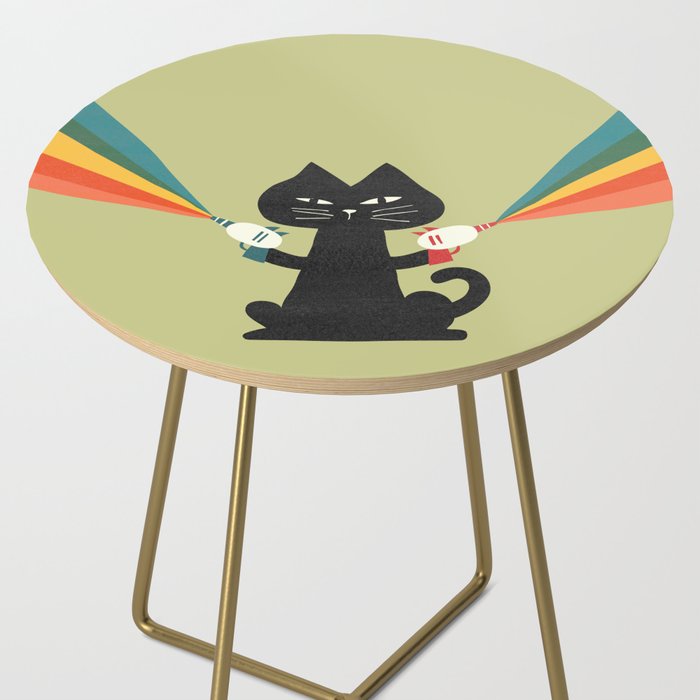 Ray gun cat Side Table Gallery Image 2
