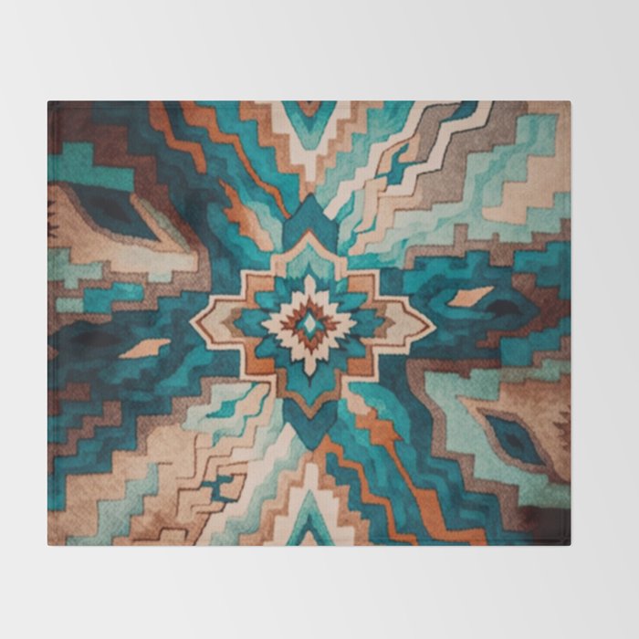 Abstract Geometric Southwest Throw Blanket Gallery Image 2