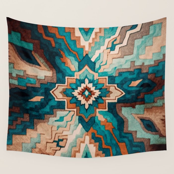 Abstract Geometric Southwest Wall Tapestry Gallery Image 1