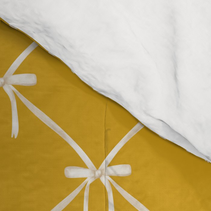 Bows & Ribbons Pattern XX Golden Yellow Comforter Gallery Image 4