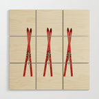 Vintage Skis Wood Wall Art Gallery Image 1