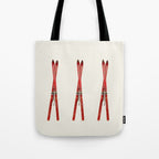 Vintage Skis Tote Bag Gallery Image 1